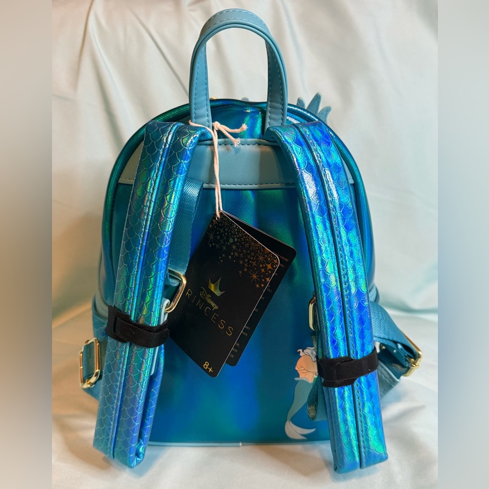 Loungefly x Disney The Little Mermaid King Triton Sequin Backpack - Picture 4 of 9